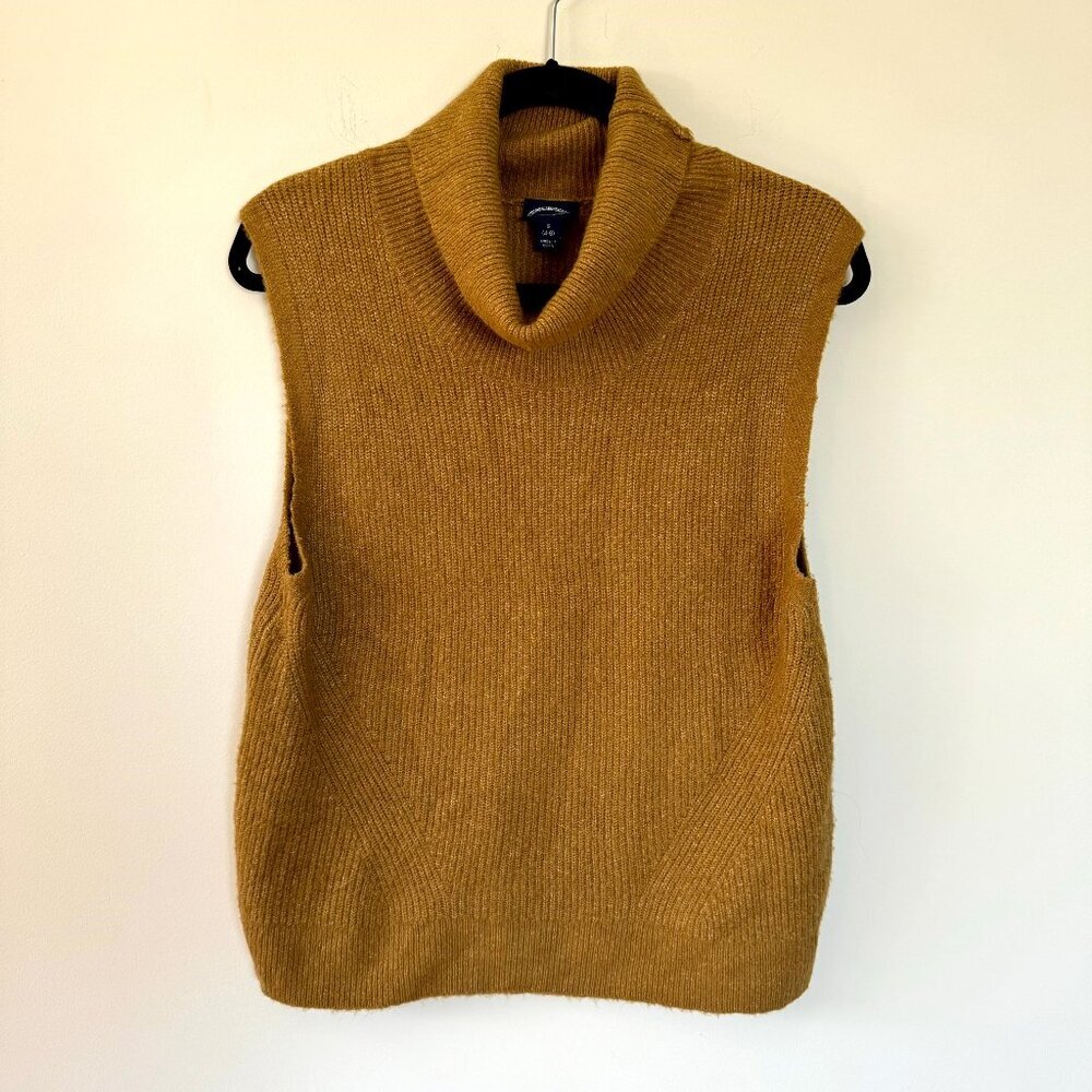 Scoop NYC Sleeveless Mock Turtle Neck Sweater S